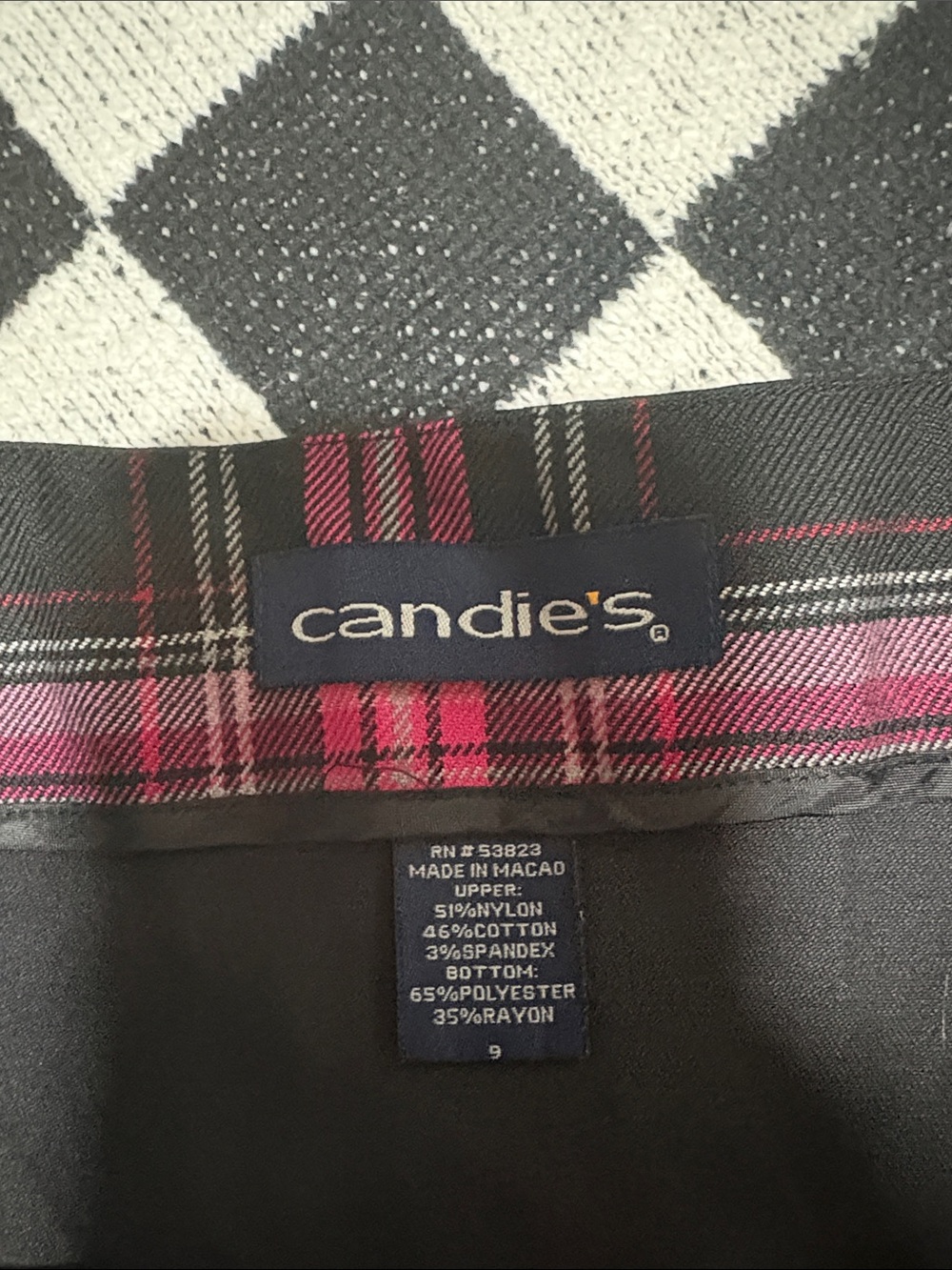 Vintage Candie's Plaid Pleated Micro Mini Skirt - Picture 2 of 7